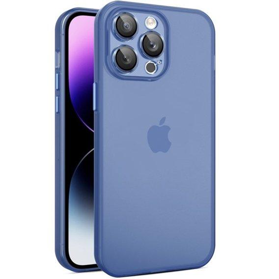 Ультратонкий матовий чохол для iPhone 14 Pro синій напівпрозорий