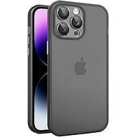 Ультратонкий матовий чохол для iPhone 14 Pro чорний напівпрозорий