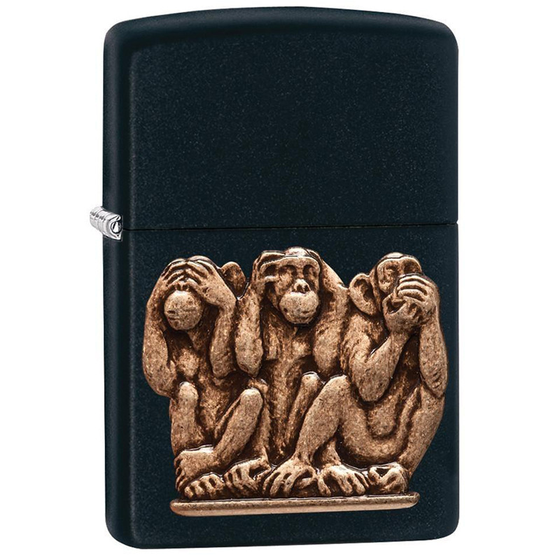 Зажигалка Zippo Three Monkeys, 29409 - фото 1 - id-p1992698915