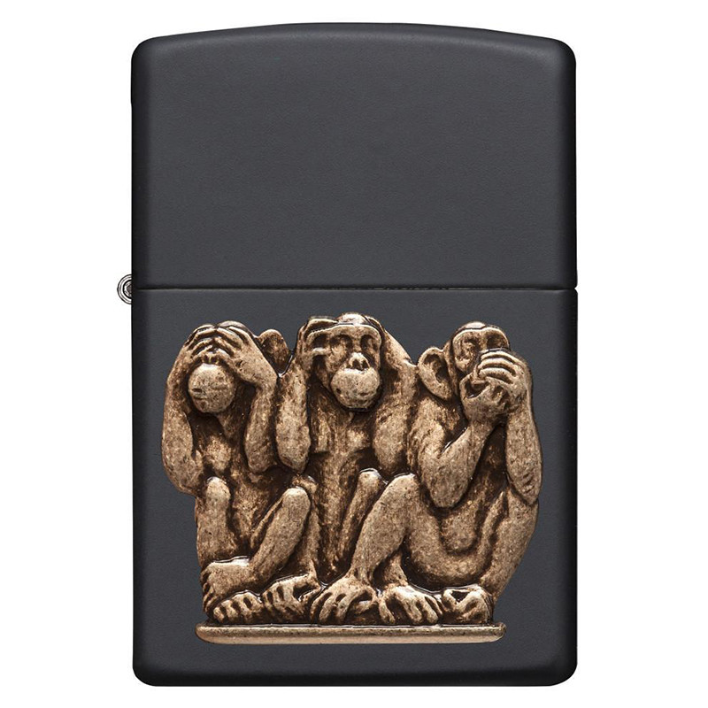 Зажигалка Zippo Three Monkeys, 29409 - фото 2 - id-p1992698915
