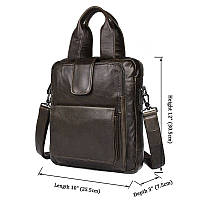 Серо-коричневая кожаная сумка через плечо Bexhill Bx7266J хорошее качество