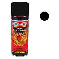 Емаль жаростійка чорна матова фарба аерозоль 400 мл MBT003 Mr.Build