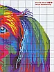Набір для вишивання за нанесеною на канву схемою "Rainbow dog". AIDA 14CT printed 34*34 см, фото 4