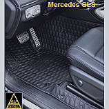 Килимки на Mercedes W 221 S Class Long з екошкіри 3D (2005-2013) Тюнінг Мерседес 221, фото 3