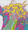 Набір для вишивання за нанесеною на канву схемою "Beautiful cow" . AIDA 14CT printed, 38*38 см, фото 7