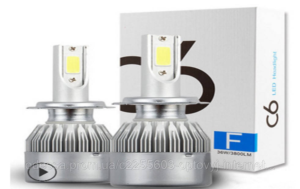 Автомобильные лампы LED C6-H4 (2шт.) (ID#1992666627), цена: 163 ...
