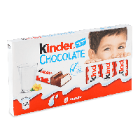 Шоколадні пластинки з молочною начинкою Kinder 100 г