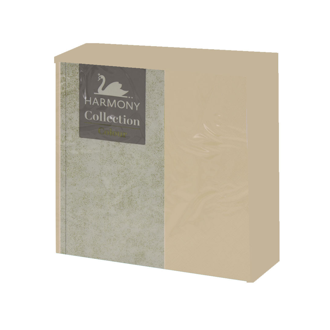 Серветки столові HARMONY капучино, тришарові