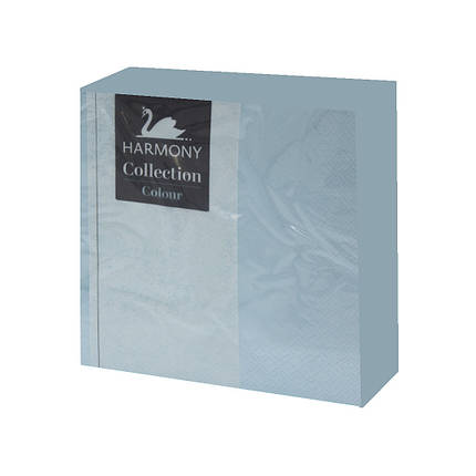 Серветки столові HARMONY, ICE BLUE тришарові, фото 1