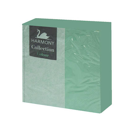 Серветки столові HARMONY COLOR COLLECTION NEOMINT, тришарові, фото 1