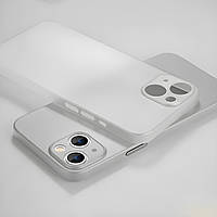 Ультратонкий матовий чохол для iPhone 14 білий напівпрозорий