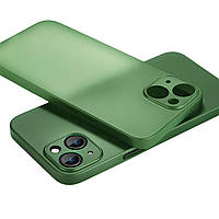 Ультратонкий матовий чохол для iPhone 14 зелений напівпрозорий