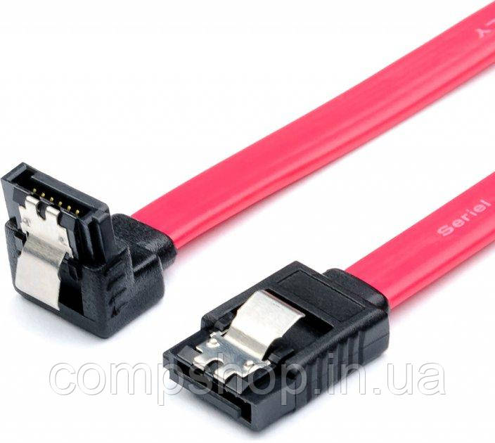 Кабель передачі даних Atcom (10108) SATA-DATA 50 см кутовий з клямкою (код 119194)