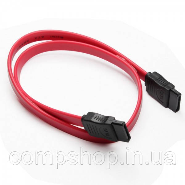 Кабель SATA 3.0 чорний , довжина 100см , з застібкою, ATCom 9563 (код 136272)