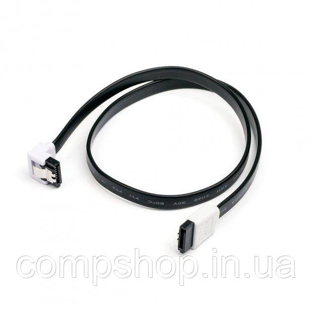 Кабель даних SATA3 ATCom, 50см, кутовий 90 град., з застібкою (17126) (код 136273)