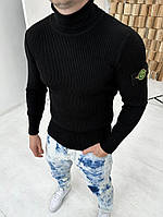 Мужской черный свитер.9-442 высокое качество