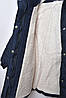 Куртка дитяча зимова  для дівчинки темно-синього кольору р.L 166571P, фото 5