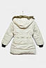 Куртка дитяча зимова  для дівчинки молочного кольору 166574P, фото 2