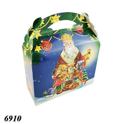 Новорічна коробка Святий Миколай 1100гр (10шт)