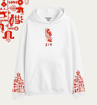 Худі , толстовка з українським орнаментом "ДІМ"