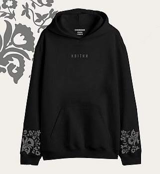 Худі / толстовка з українським орнаментом "КВІТНИ ДИЗАЙН 2"