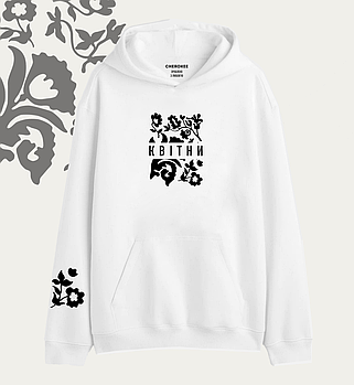 Худі / толстовка з українським орнаментом "КВІТНИ ДИЗАЙН 3"