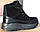 Розміри 36, 37, 38, 39  Зимові шкіряні черевики кросівки Restime, на хутрі, чорні, повнорозмірні, фото 2