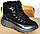 Розміри 36, 37, 38, 39  Зимові шкіряні черевики кросівки Restime, на хутрі, чорні, повнорозмірні, фото 4