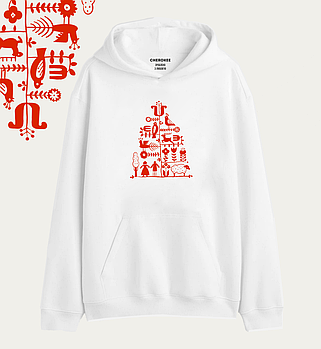 Худі / толстовка з українським орнаментом "ДЕРЕВО ЖИТТЯ"