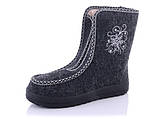 Жіночі бурки Dago з вишивкою Чорні розмір 37 - 41, фото 6