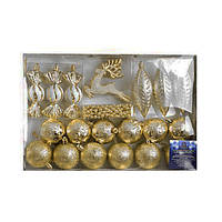 Набір ялинкових іграшок Stenson R90668 gold