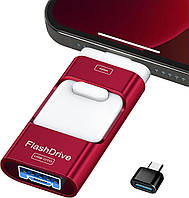 Sunany USB-накопитель 256 ГБ, флэш-накопитель 4 в 1 с портом iOS/USB 3.0/Micro-USB/Type-C, внешний накопитель