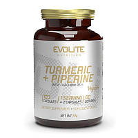 Куркумин пиперин Evolite Nutrition Turmeric + Piperine 120 veg caps