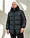 Зимова куртка чорна чоловіча з натуральним пухом, фото 2