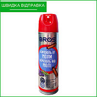 Засіб для знищення молі (аерозоль) в шафах, шухлядах та гардеробах, від Bros, 150 мл, Польща