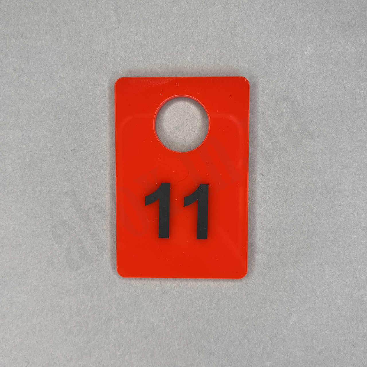 Номерок гардеробна прямокутний (Червоний)