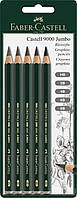 Набор чернографитных карандашей Faber-Castell CASTELL 9000 Jumbo 5 штук (НВ-8В), 119397