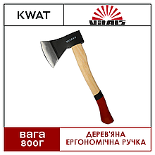 Сокира 800г з дерев'яною ручкою Vitals A08-38W Невелика кована сокира