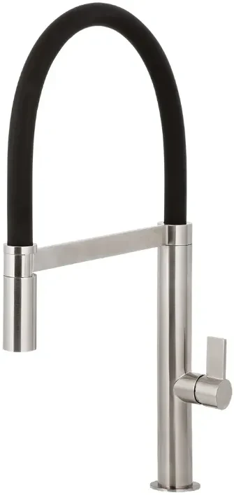 Кухонний змішувач Fabiano FKM 68P SS Inox, нерж. сталь, з функцією душ, з виносним виливом (8232.401.1020), фото 1