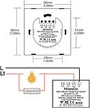 Інтелектуальний настінний перемикач Wi-Fi MoesGo RF433 із сенсорним екраном, фото 8