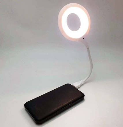 Гнучкий usb світильник для ноутбука повербанка голосове управління 1,5Вт LK-50, фото 2