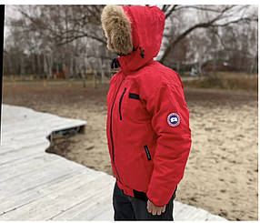 Чоловічий пуховик Canada Goose Бомбер червоний