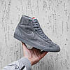 Зимові чоловічі кеди Nike Blazer Mid Winter Grey (Сірі) Взуття Найк Блейзер замшеві з хутром В'єтнам, фото 2