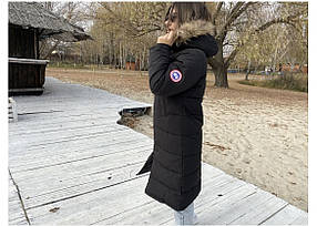 Жіночий пуховик чорна парка Canada Goose Mistique Xs-S