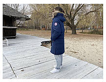 Жіночий пуховик синя парка Canada Goose Shelburn, фото 2