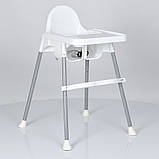 Стільчик для годування 2 в 1 Bambi M 4209-2 White, фото 2