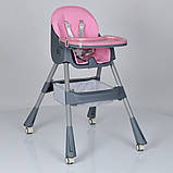 Стільчик для годування Bambi M 5722 Lilac Рожевий, фото 2