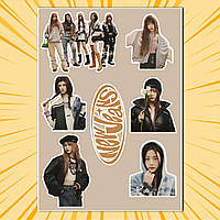 Стікери NewJeans А4 без порізки 02