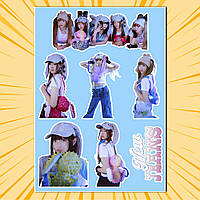 Стікери NewJeans А4 без порізки 03