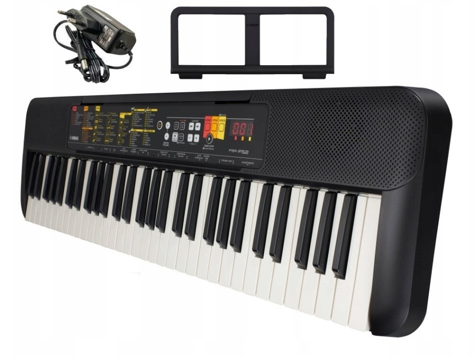 Синтезатор музична клавіатура для навчання Yamaha PSR-F52 з пюпітром і блоком живлення